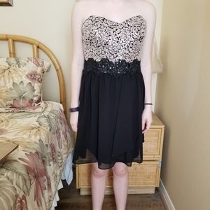 Gold and black dress petite